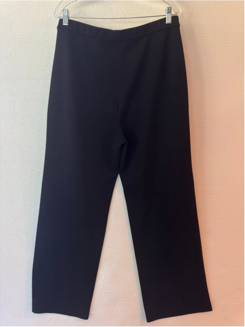 St. John Santana Knit Office Stretch Straight Leg Black Trousers Size L - Picture 5 of 6